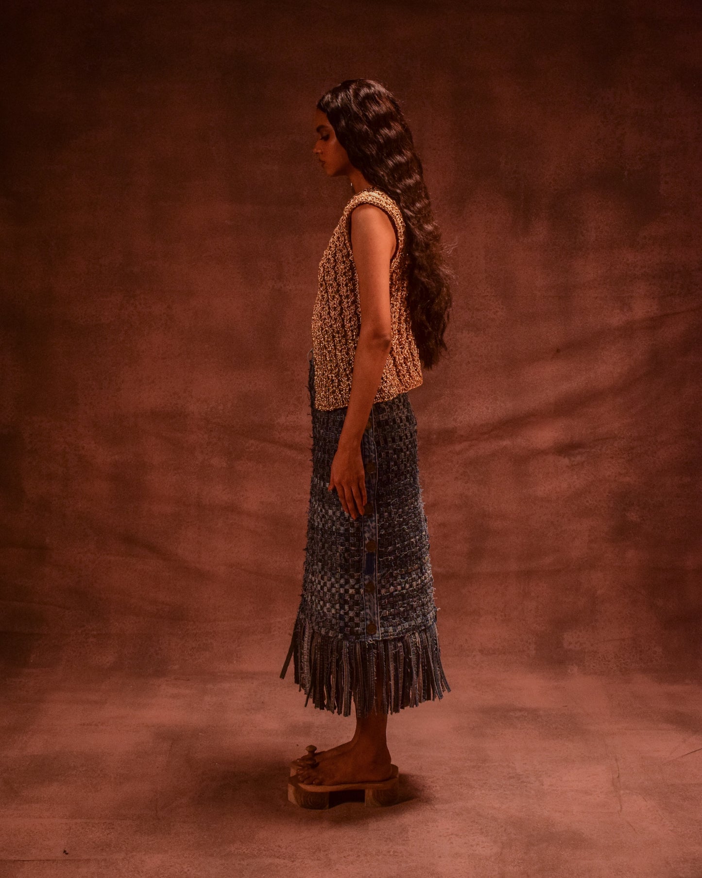 Selvedge Fringe Skirt