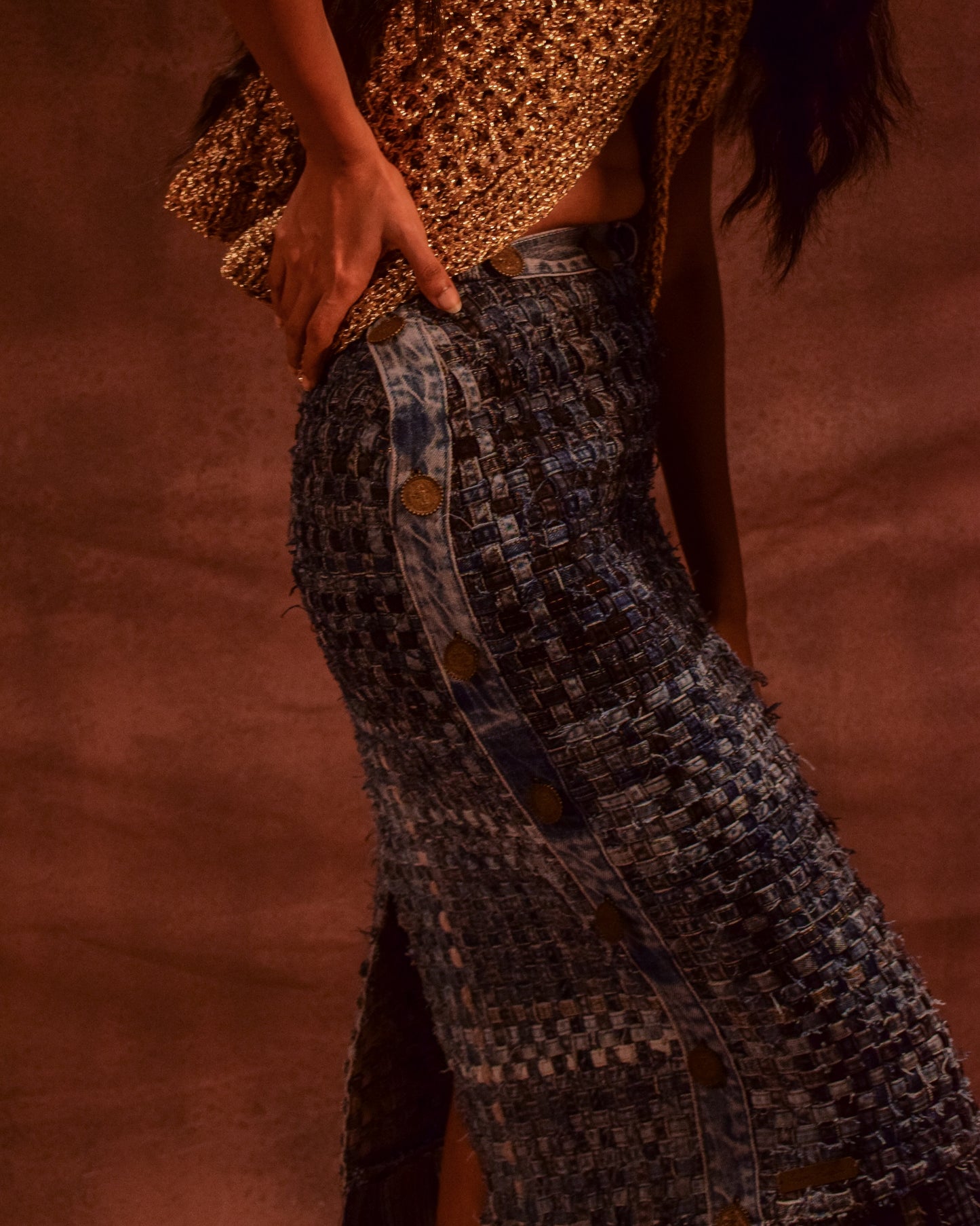 Selvedge Fringe Skirt