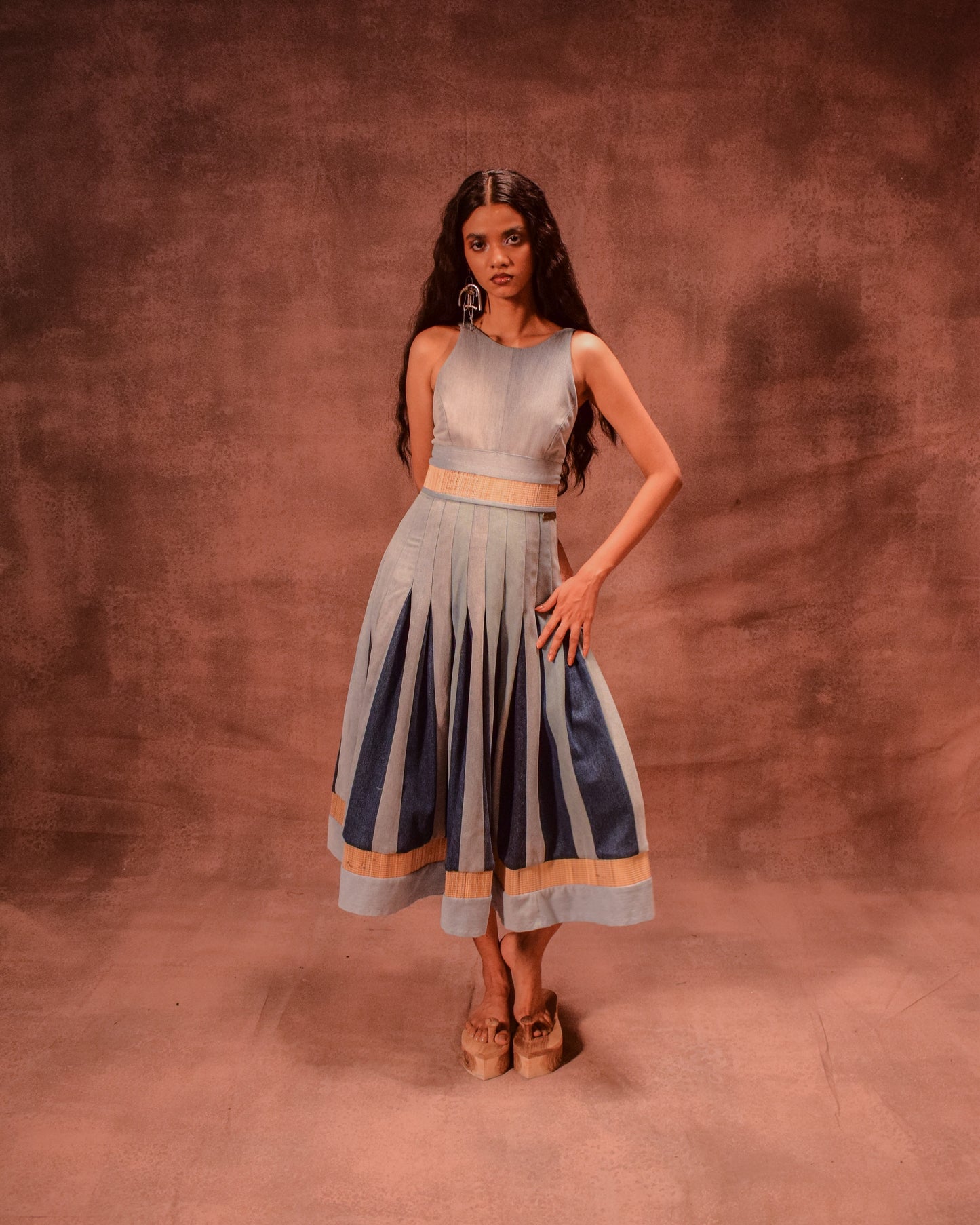 Chatai Godet Dress
