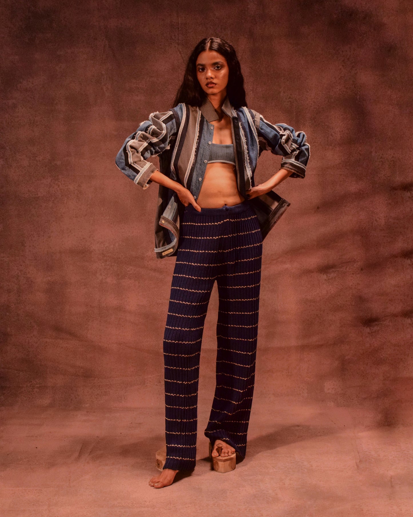 Zari Knit Flared Pants