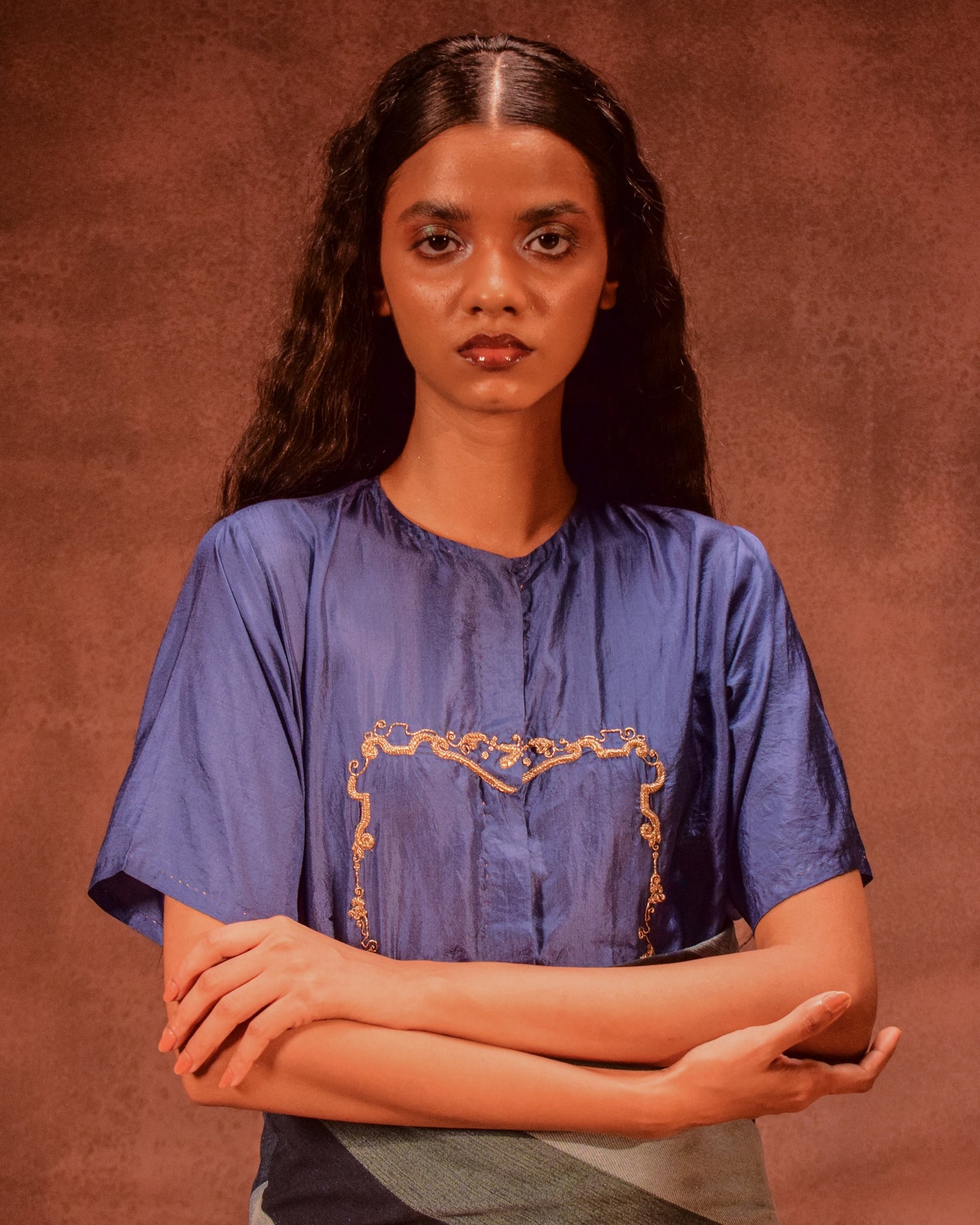 Mirror Zardozi Silk Kurta Shirt