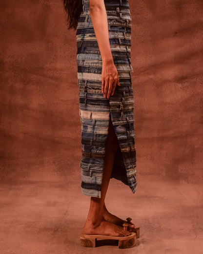 Belted Artisanal Dress