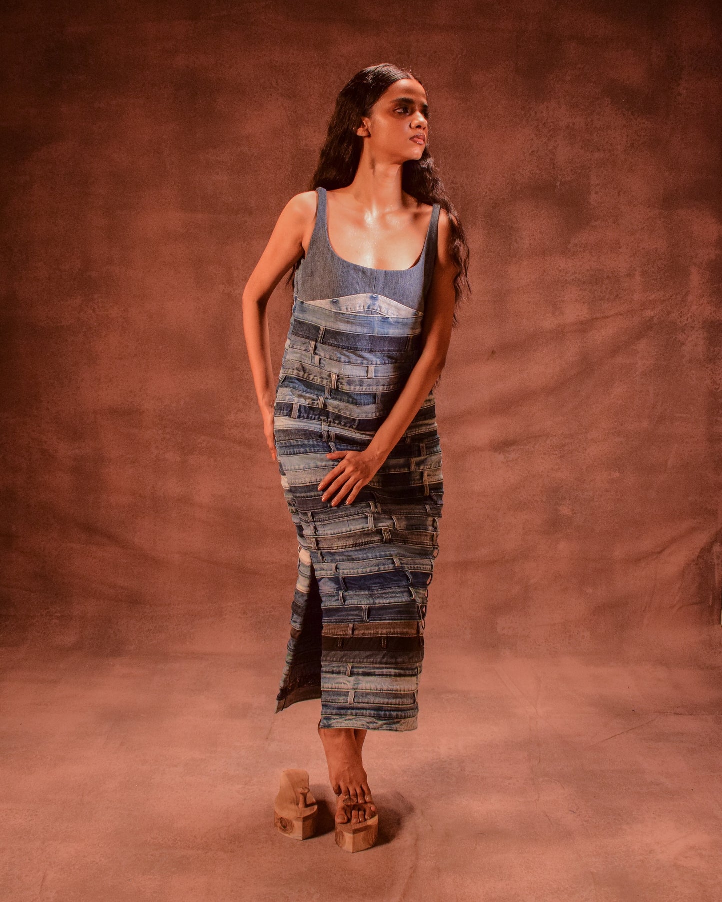 Belted Artisanal Dress