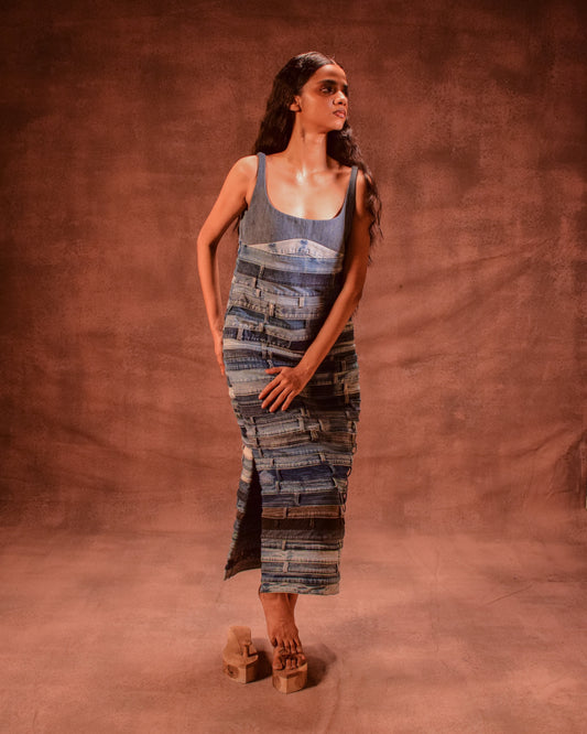 Belted Artisanal Dress