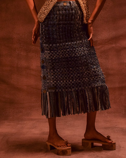 Selvedge Fringe Skirt