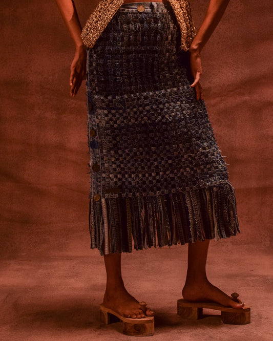 Selvedge Fringe Skirt