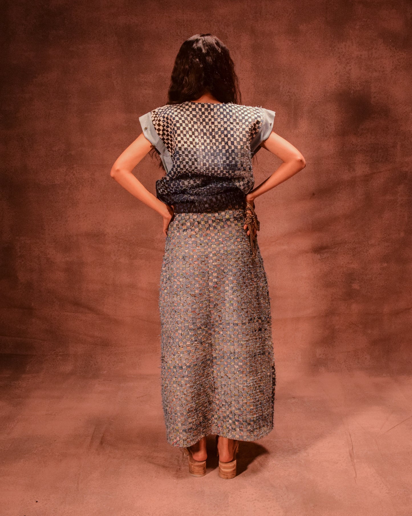 Denim Weave Square Skirt