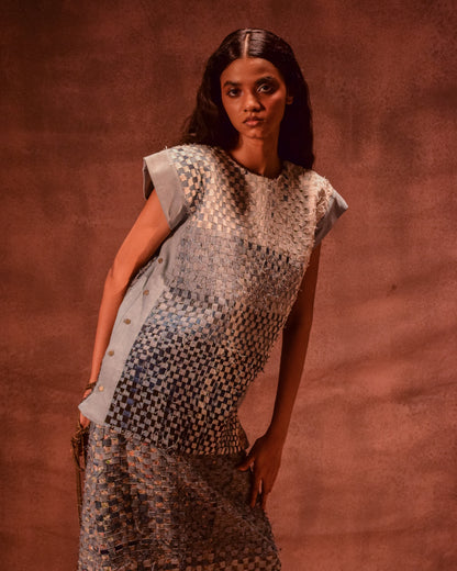 Denim weave Square Top