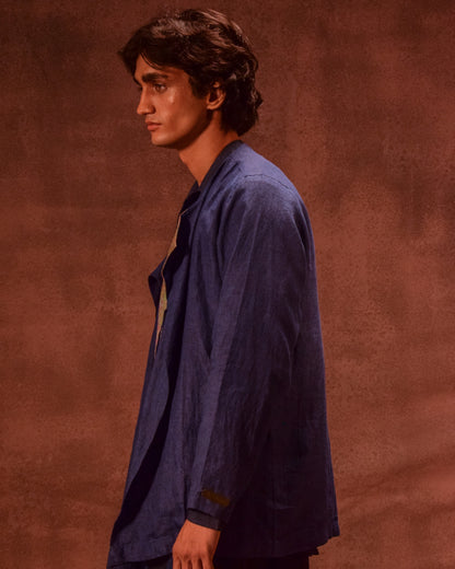 Patina Linen shirt in Denim Blue