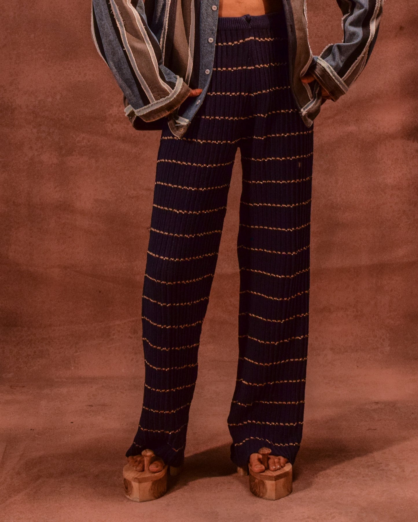 Zari Knit Flared Pants
