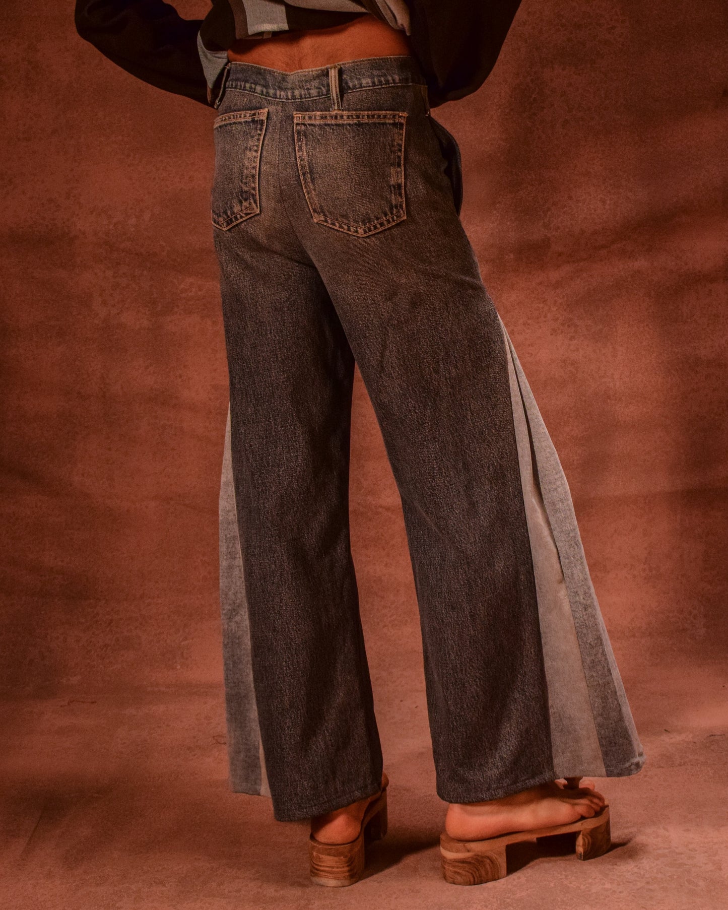 Color Block Godet Pants
