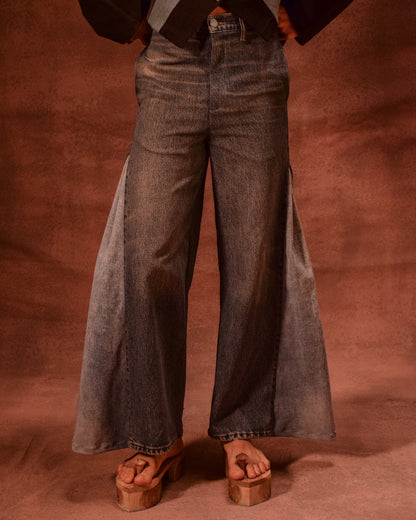 Color Block Godet Pants