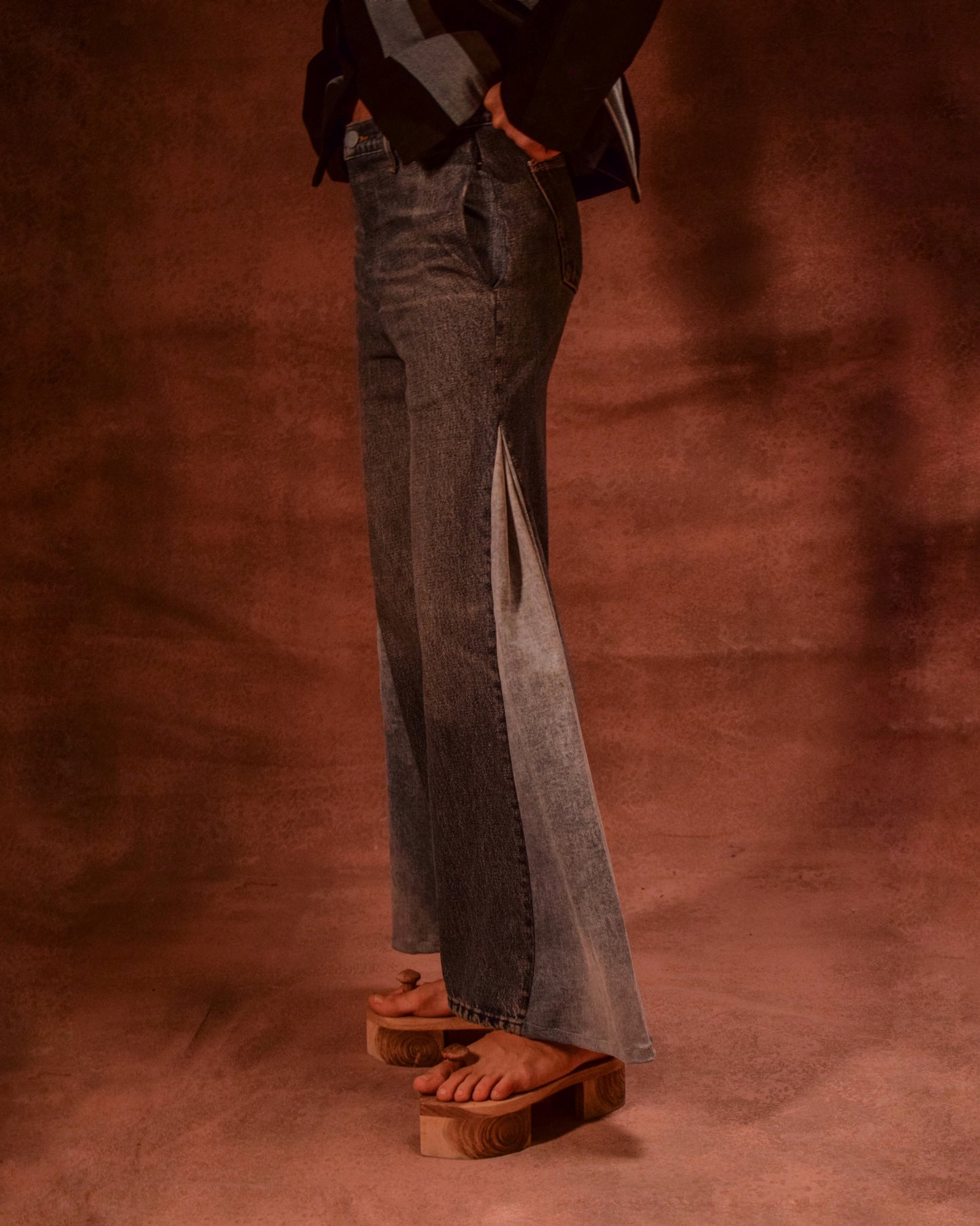 Color Block Godet Pants